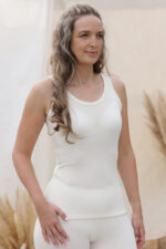 merino vilnos moteriškos maikes baltos spalvos