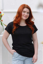 lininė palaidinė juodos spalvos