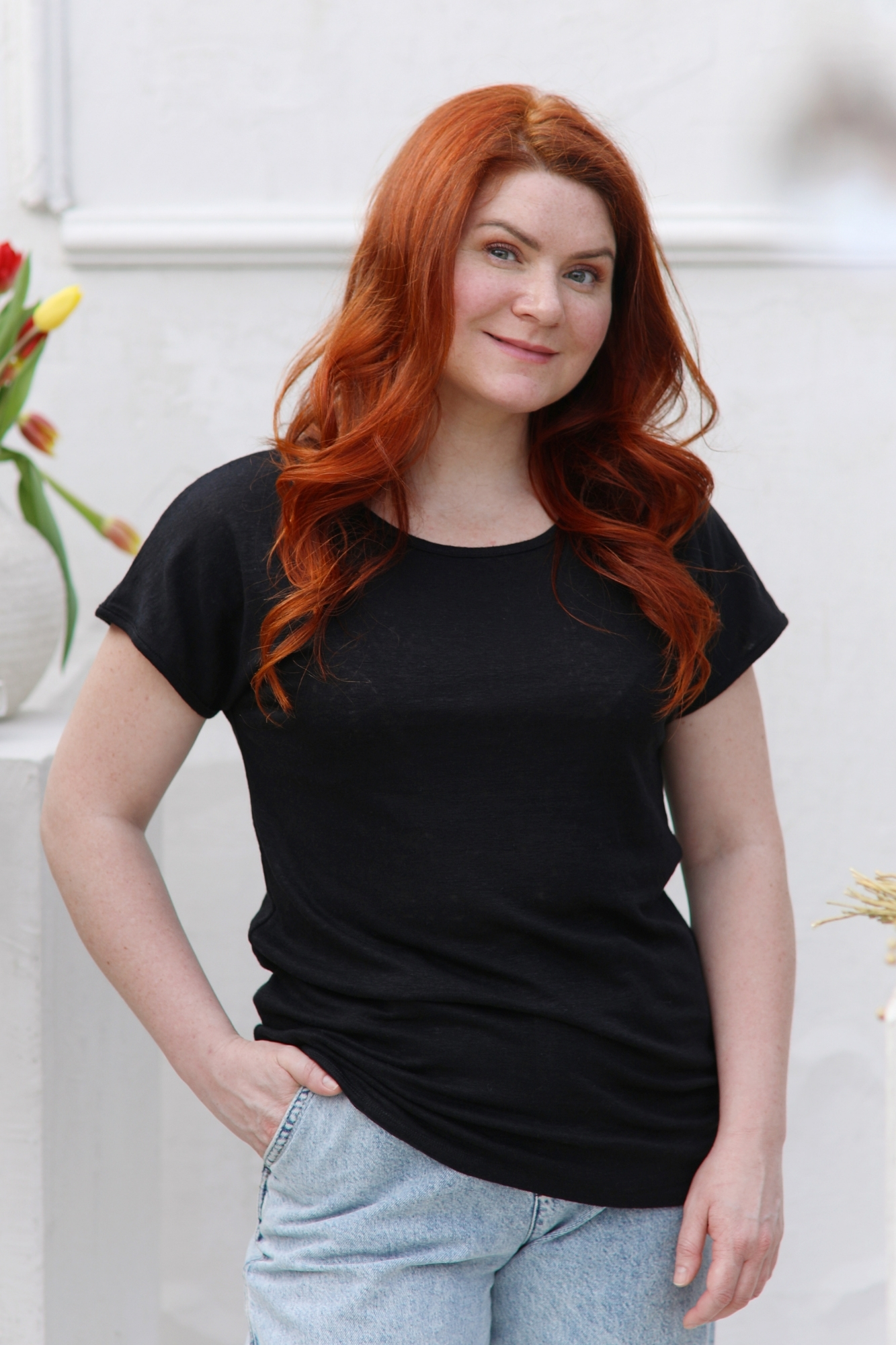 linine-palaidine lininė palaidinė juodos spalvos