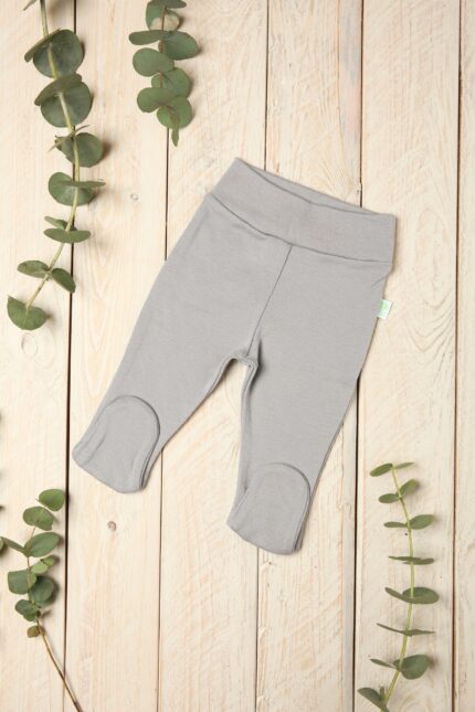 Merino vilnos kelnytės naujagimiui su pėdutėmis iš 100% merino vilnos
