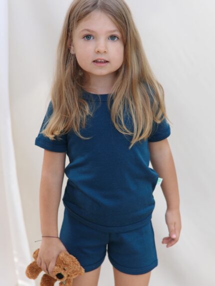 Pižamos su šortukais vaikams iš merino vilnos