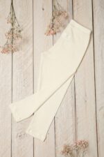 Merino vilnos apatinės kelnės – šiltos timpos vaikams baltos spalvos