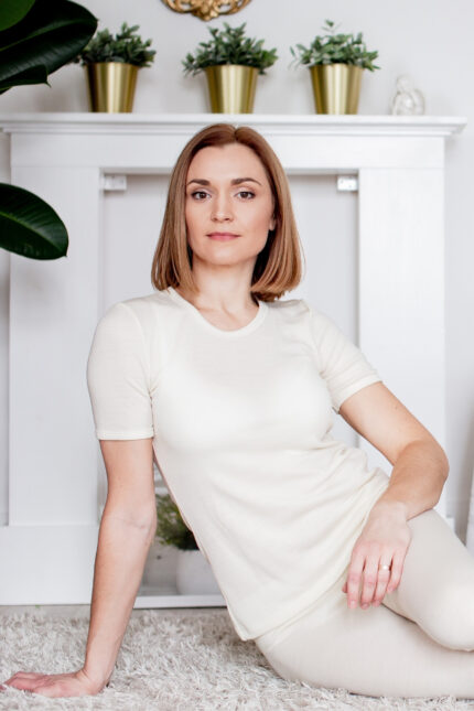 apatiniai marškinėliai su merino vilna