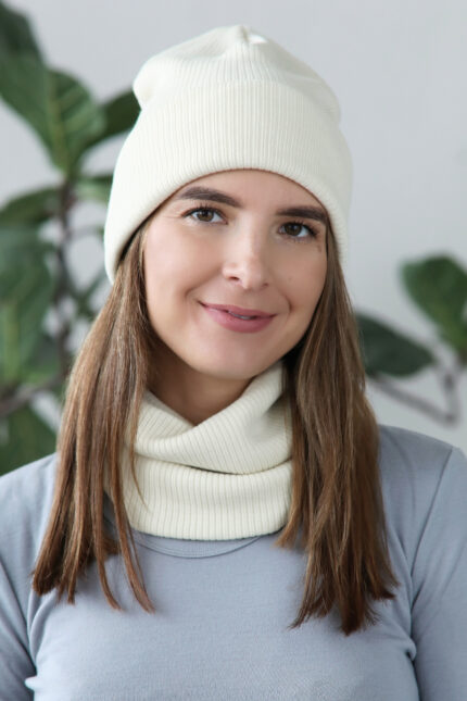 apvalus šalikas iš merino vilnos