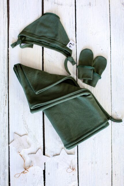 Merino vilnos gaminių dovanų rinkinys naujagimiui