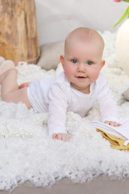 Bodžiukas smėlinukas iš 100% lino kūdikiui