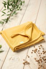 Geltonas Lininis pledas kūdikiui iš 100% lino