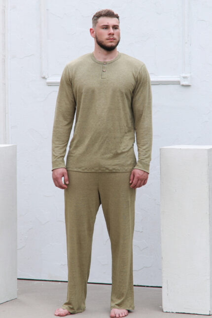 pižama iš lino vyrams