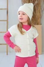 Vaikiška megzta liemenė merino