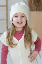 vaikiškos kepurės iš merino vilnos