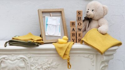 baby shower green rose